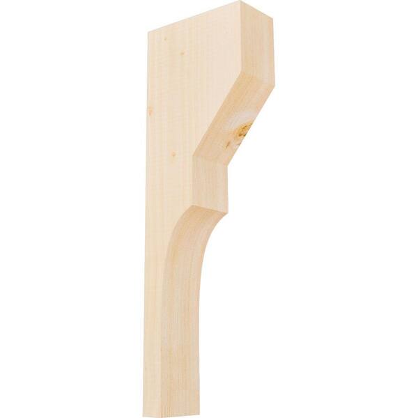 Ekena Millwork 3-1/2 in. x 8 in. x 24 in. Douglas Fir Monterey Smooth Corbel