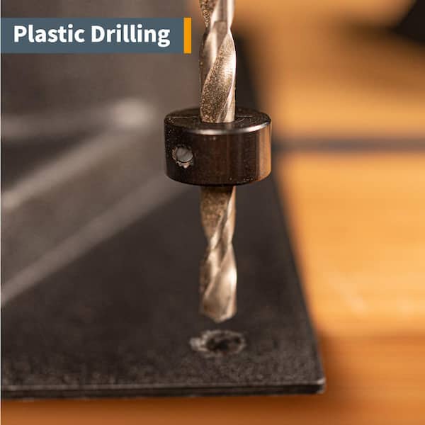 2x Split Ring Drill Stop Collars Set Exact Hole Depth Brad Point Bits 25x38x11mm 