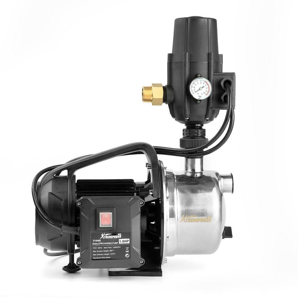 1.6 HP 1268 GPH Shallow Well Pump Water Transfer Pump with Automatic Electronic Controller price history on PriceWatchPro