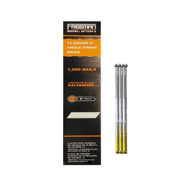 2 in. 15-Gauge 34-Degree Glue Collated Finish Nails (1000-Count)
