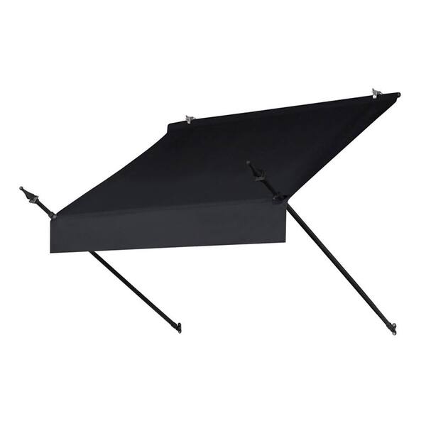 Awnings In A Box 4 Ft Designer Manually Retractable Awning 36 5 In Projection In Ebony 3020769 The Home Depot