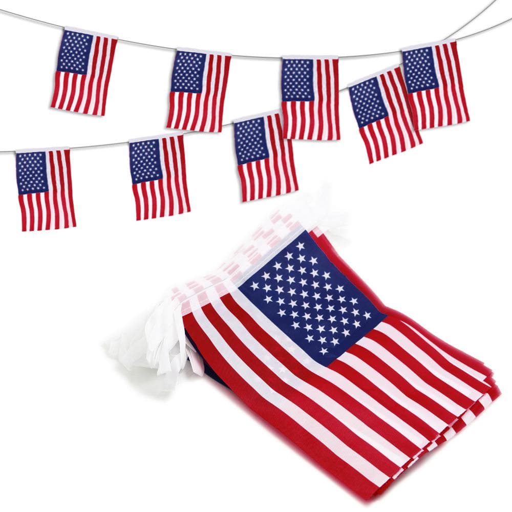 5.5 in. x 8.2 in. USA String Pennant Banner Patriotic Events 4th of July In