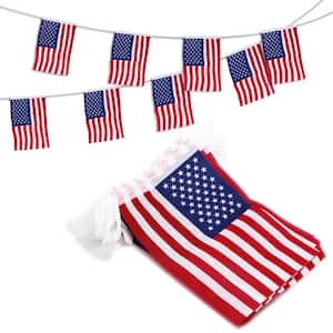 5.5 in. x 8.2 in. USA String Pennant Banner Patriotic Events 4th of July Independence Day Decoration Sports Bars 38 Flag