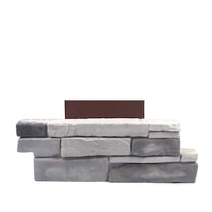 18 in. x 6 in. Ledge Stone Colorado Gray Stone Veneer Siding (Pillar Stone)