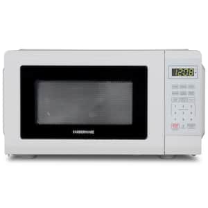 0.7 cu. ft. Plastic Classic Countertop Microwave in White - 700-Watt