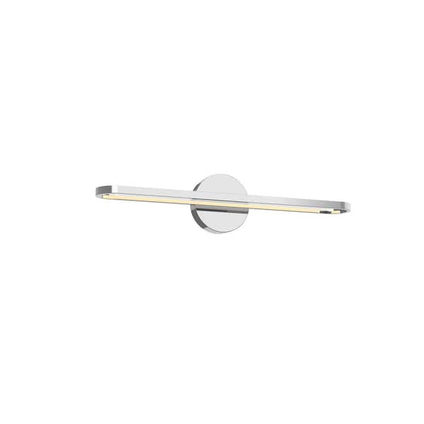 KUZCO Marlon 24-in 1 Light 22-Watt Chrome Integrated LED Vanity Light
