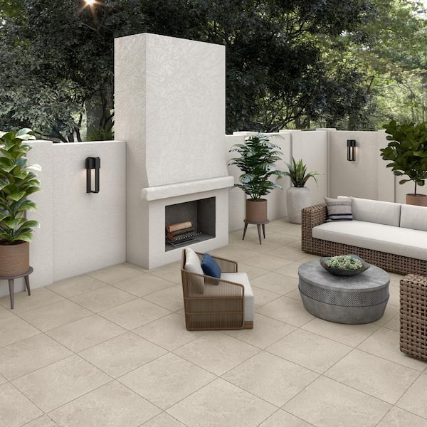 Dignitary Notable Beige 24 in. x 24 in. Color Body Porcelain Paver Tile (7.6 sq. ft./case)