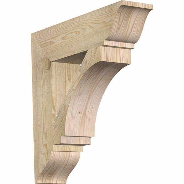 Ekena Millwork 6 in. x 26 in. x 26 in. Douglas Fir Imperial Traditional Rough Sawn Bracket