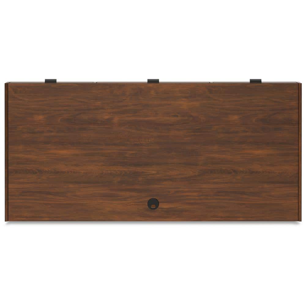 Lyncott 60" Brown Wood Home Office Desk with Drawers