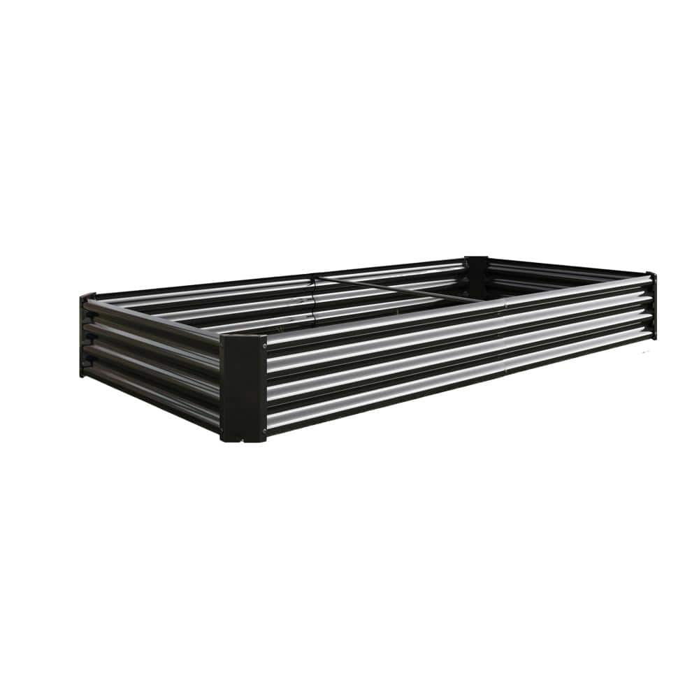 7.6 ft. x 3.7 ft. x 1 ft. Black Metal Raised Garden Bed Planter Box Kit for Vegetables Flowers Herbs Outdoor price history on PriceWatchPro
