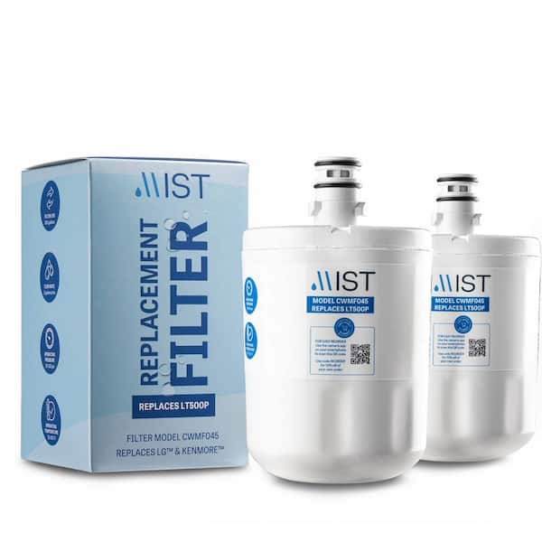 Mist 5231JA2002A Water Filter Replacement Compatible with LT500P, GEN11042FR-08, ADQ72910911, Kenmore 46-9890, (2-Pack)