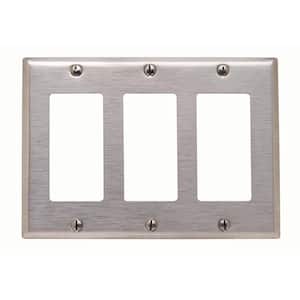Light Switch Stainless Steel Cover Plate 2.75" x 4.5" Walk-In Cooler or Freezer 