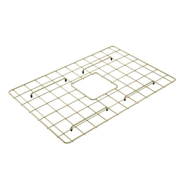 24 in. L x 16 in. W Bottom Grid 2.0 in Brushed Gold for 27 in. 1356 Single Bowl Sink