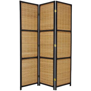 6 ft. Black 3-Panel Room Divider