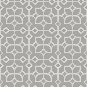 Maze Light Grey Tile Light Grey Wallpaper Sample