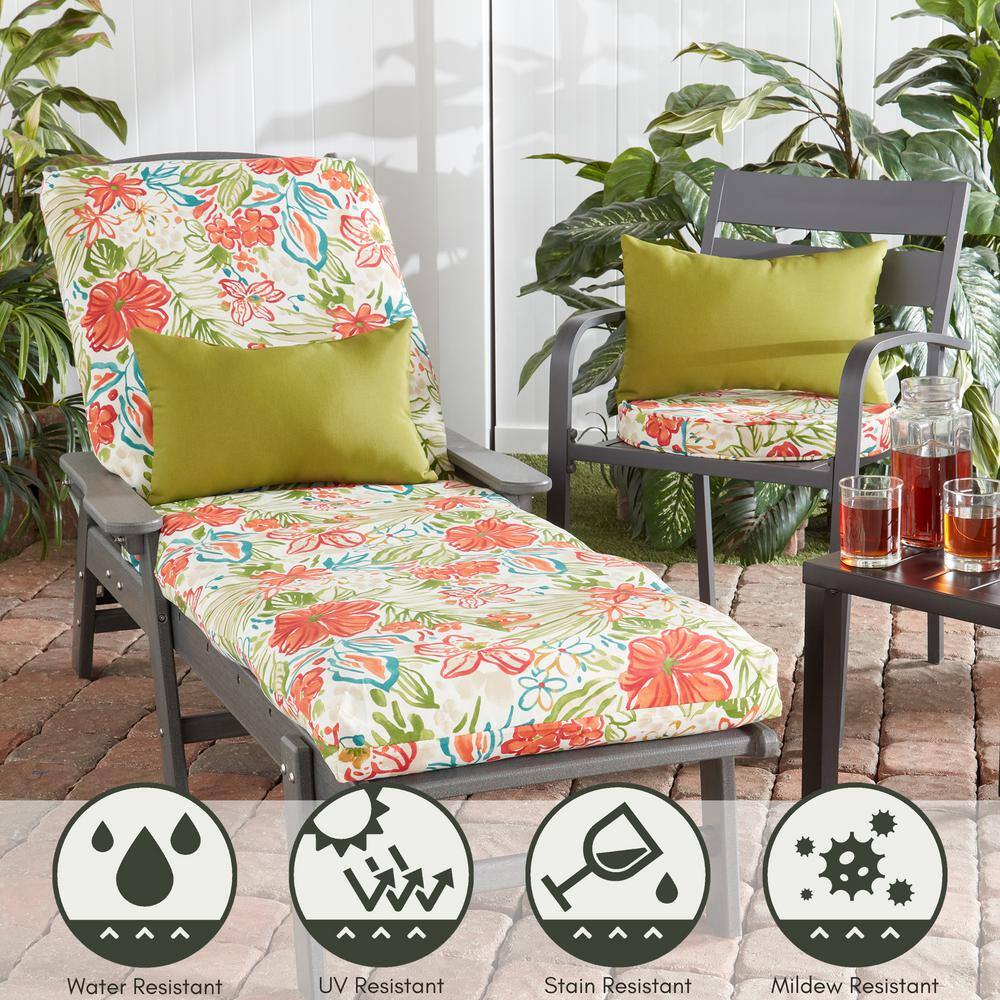 Breeze Floral Round Outdoor Chair Pads Set of 2