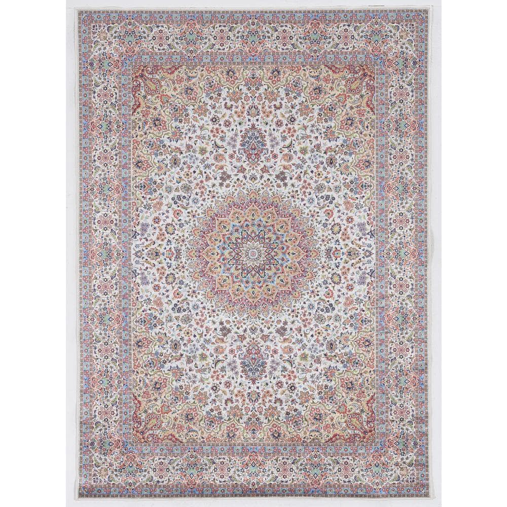 Echelon Laine Ivory/Blue 3 ft. 3 in. x 5 ft. Accent Rug