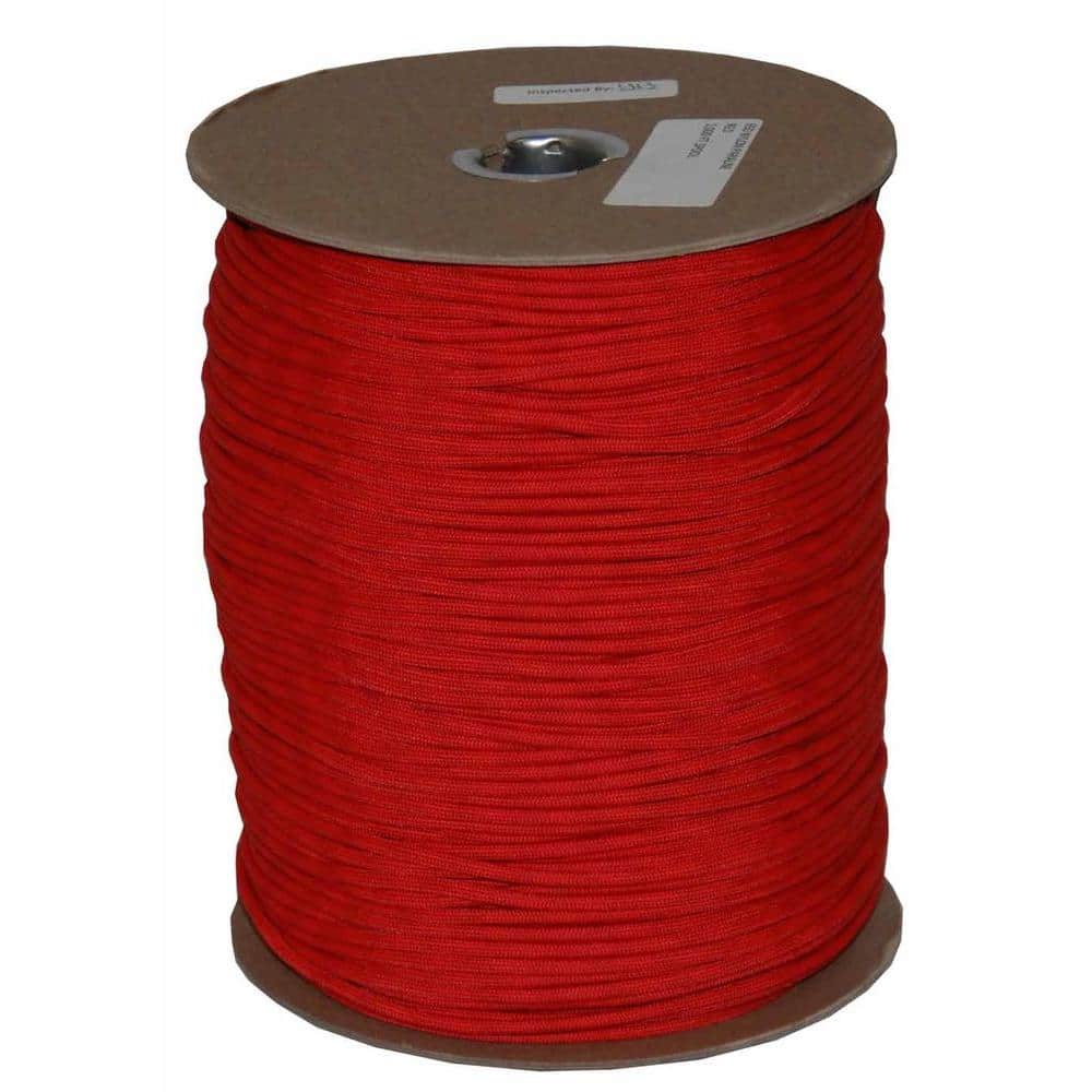T.W. Evans Cordage 6510r Paracord 1000 ft. Spool in Red