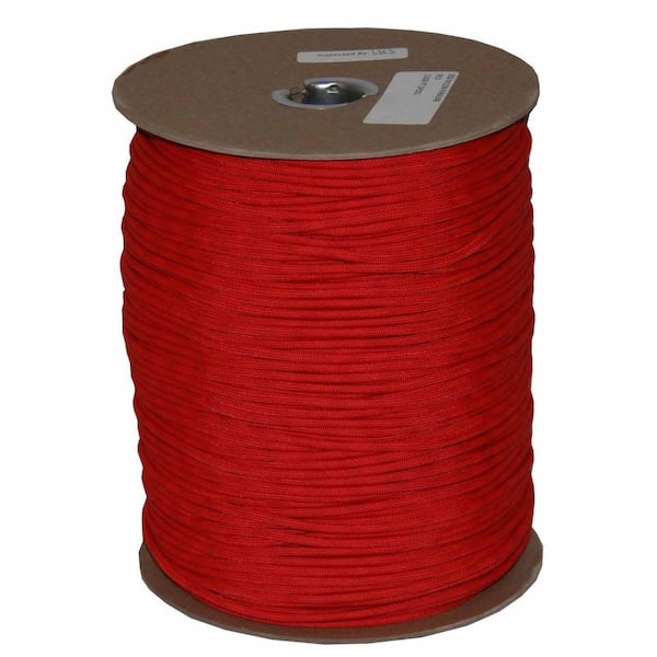 T.W. Evans Cordage 1000 ft. Paracord Spool in Red 6510R - The Home