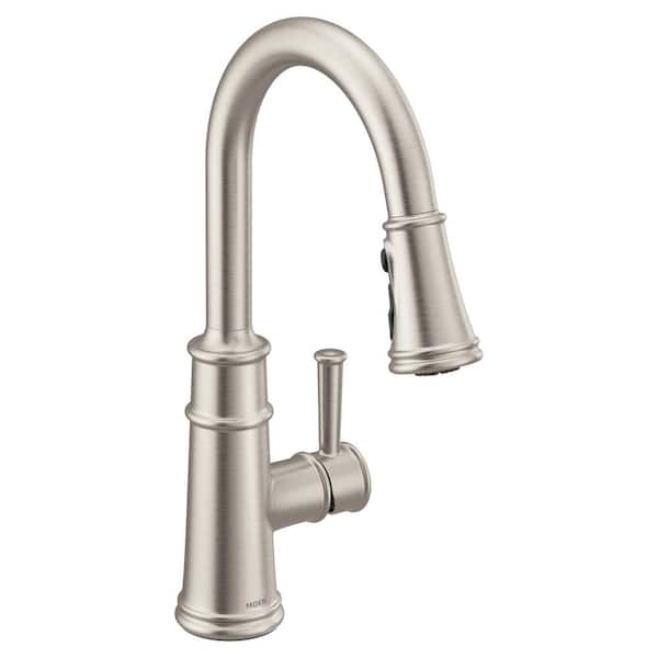 MOEN Belfield Single-Handle Pull-Down Sprayer Kitchen Faucet with Reflex and Power Boost in Spot Resist Stainless Steel
