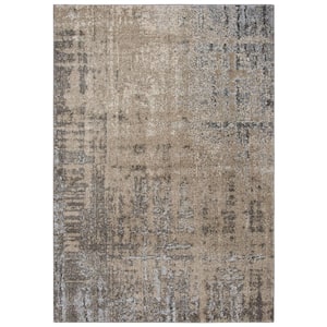 Venice Beige/Brown 3 ft. 11 in. x 5 ft. 6 in. Abstract Area Rug