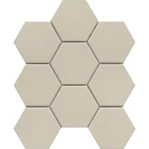 Source Fawn 8.66 in. x 9.88 in. Honeycomb Porcelain Mosaic Tile (0.594 sq. ft./Each Piece, Sold in Case of 11 Pieces)