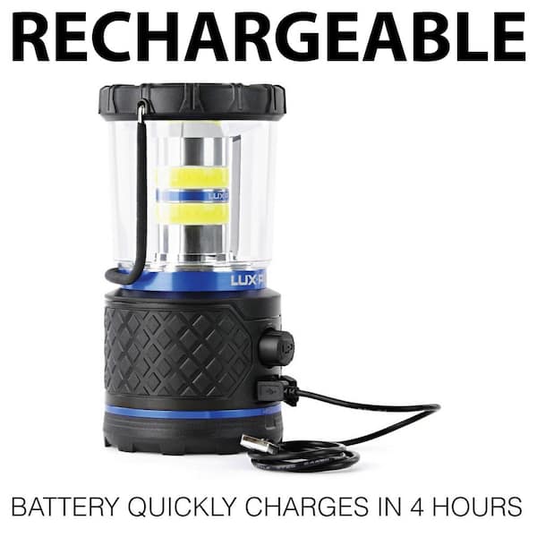 Rechargeable Dual Power 360° Rugged LED Lantern with Power Bank and TackGrip