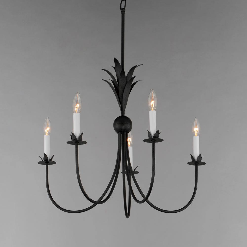 Anthracite Black 5-Light Candle Style Chandelier