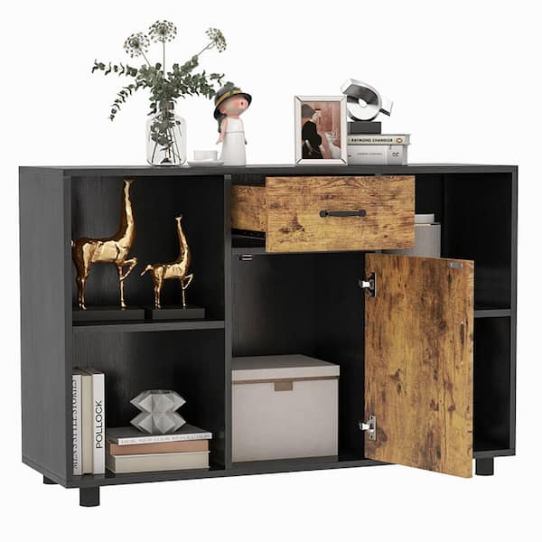 Boyel Living Black 31.5 in. H Storage Cabinet Sideboard with Drawer