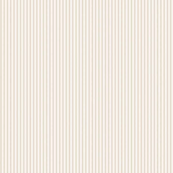 Unbranded Smart Stripes 3 Beige/Cream Ticking Stripe Matte Finish Non-Pasted Vinyl on Non-Woven Wallpaper Sample