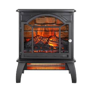 1500-Watt Black 18 in. 3D Infrared Electric Stove Heater with Automatic Shut off and Remote Control