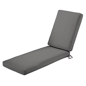 80 in. L x 26 in. W x 3 in. T Montlake Light Charcoal Grey Outdoor Chaise Lounge Cushion