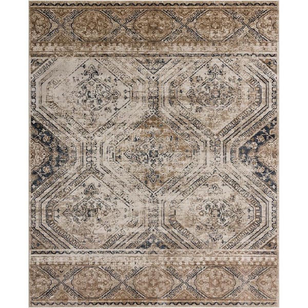 Unique Loom Chateau Jackson Navy Blue 8' 0 x 10' 0 Area Rug