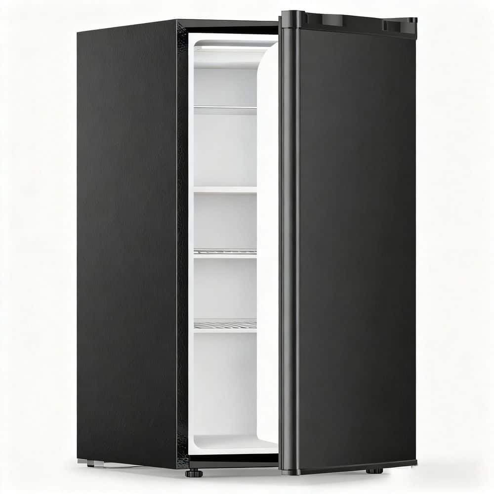 17.52 in. 3.2 cu. ft. Mini Refrigerator with Freezer, Removable Glass Shelf Reversible Door in Black price history on PriceWatchPro