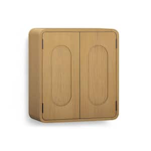 Tenley 22 in. W x 8 in. D x 24 in. H Bathroom Storage Wall Cabinet in Natural with Adjustable Shelves for Small Storage