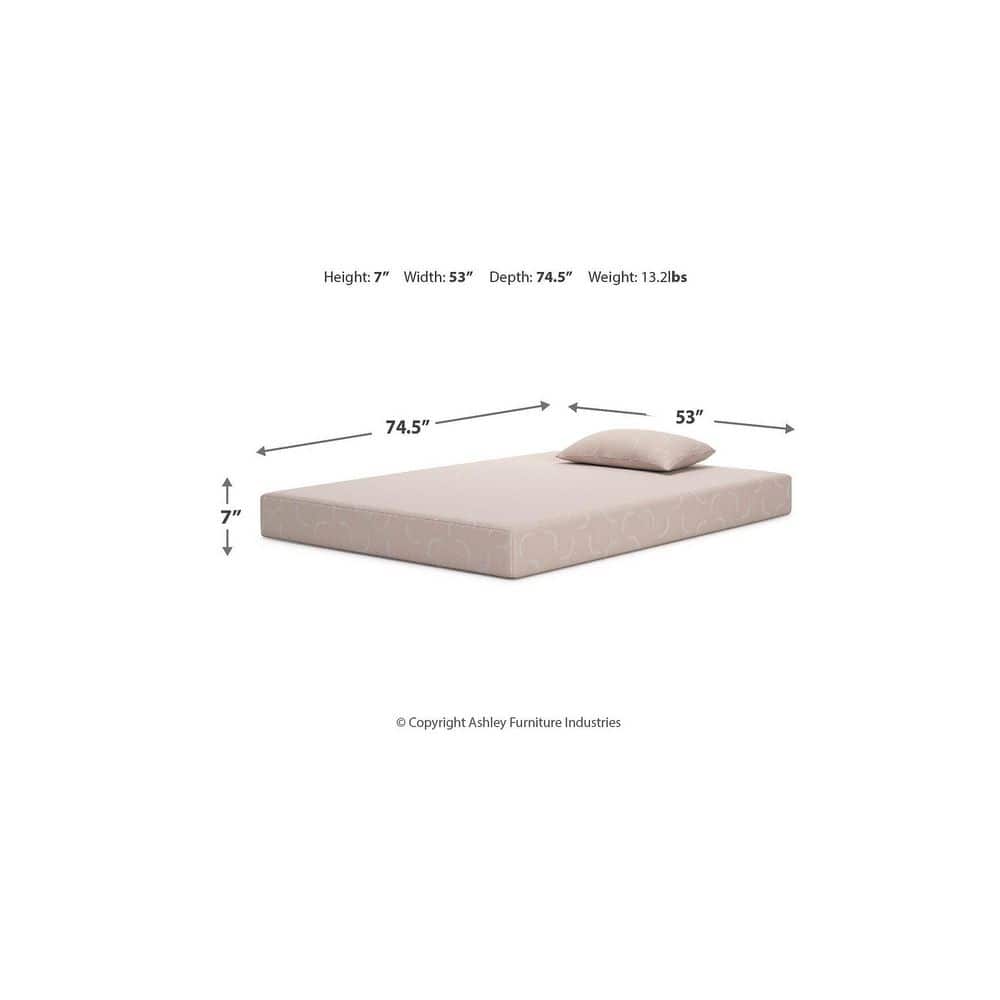 Full Size Pink Memory Foam Mattress with Pillow