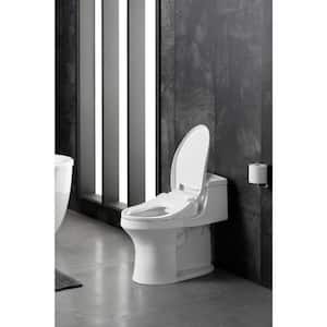 Purewash E525 Electric Heated Bidet Seat for Elongated Toilets in White