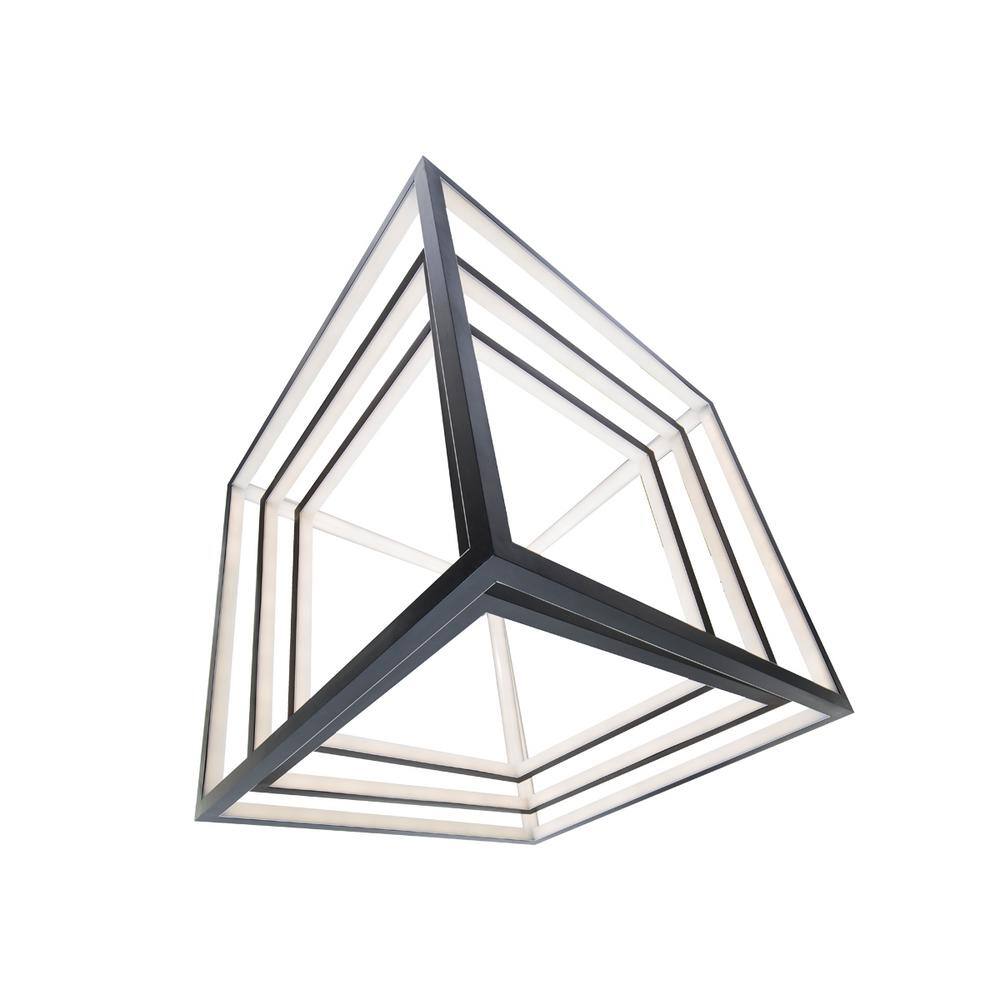 Atlas Black Square Shape LED Pendant Light, Energy Star Certified
