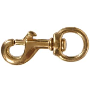 1/2 x 3 in. Bolt Snap with Round Swivel Eye in Solid Brass (10-Pack)