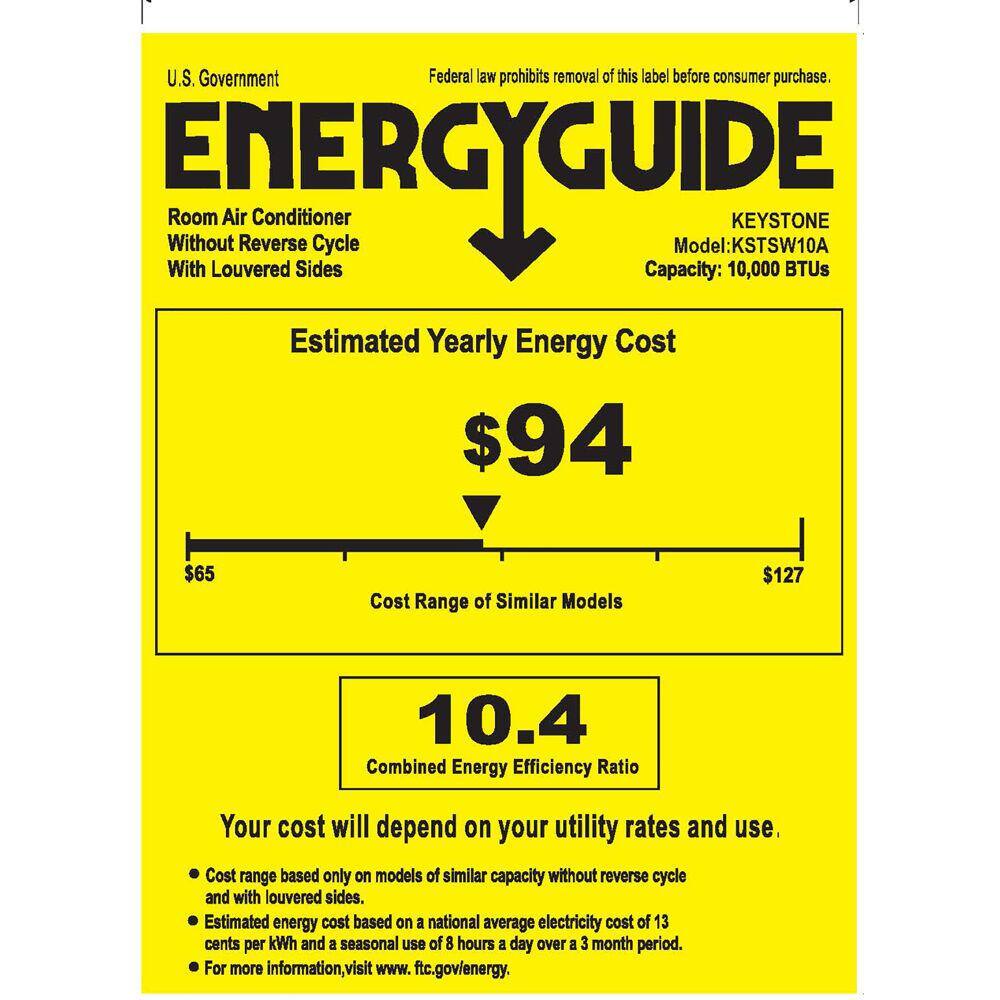 Keystone 10,000 BTU White Digital Window Air Conditioner