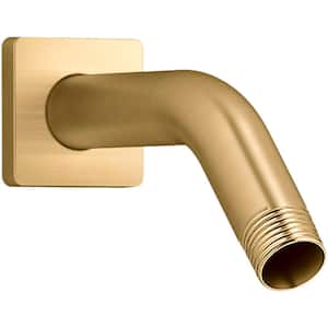 Honesty Shower Arm and Flange, Vibrant Brushed Moderne Brass