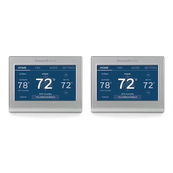 Honeywell Home Wi-Fi Smart Color 7-Day Programmable Smart Thermostat with Color-Changing Touchscreen Display (2-Pack)