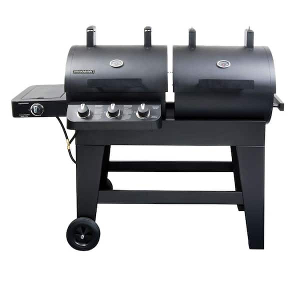 Brinkmann Dual Function 3-Burner Propane Gas / Charcoal Grill and Smoker