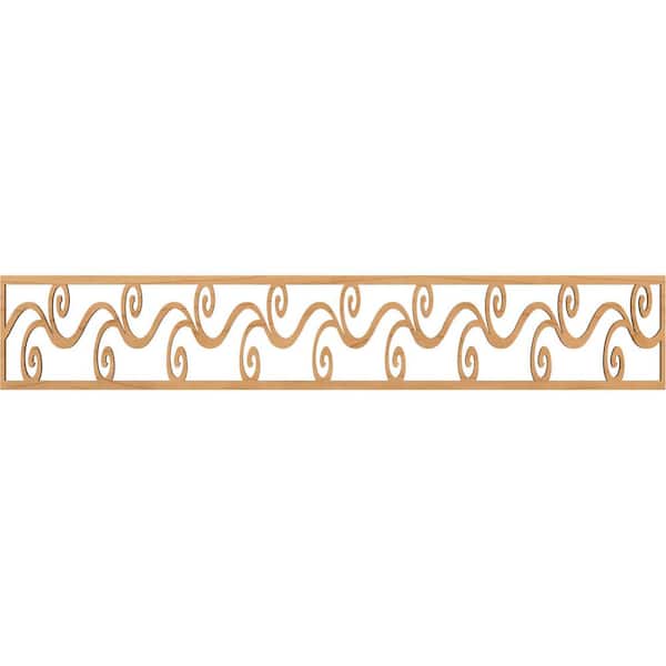 Ekena Millwork Tilden Fretwork 0.25 in. D x 46.625 in. W x 8 in. L Maple Wood Panel Moulding