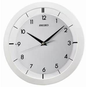 New Timekeeper 9'' Silver Metal Round Wall Clock Sealed LOC 42D 