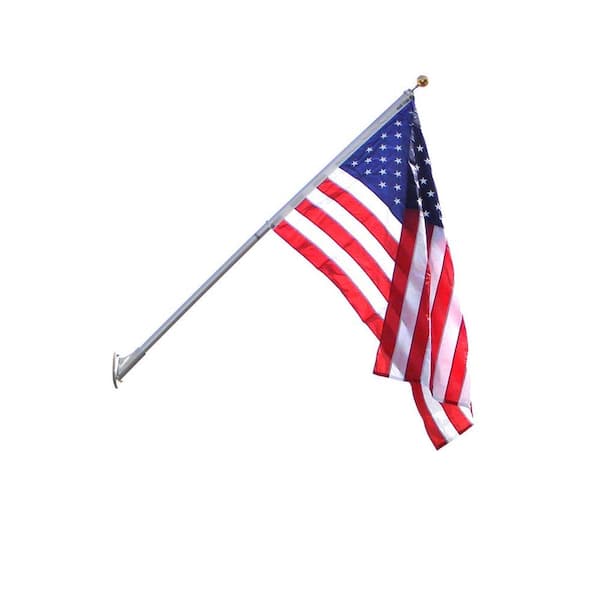 Annin Flagmakers 4 ft. x 6 ft. Nyl-Glo Nylon US Flag and 8 ft. Spinning Pole Set