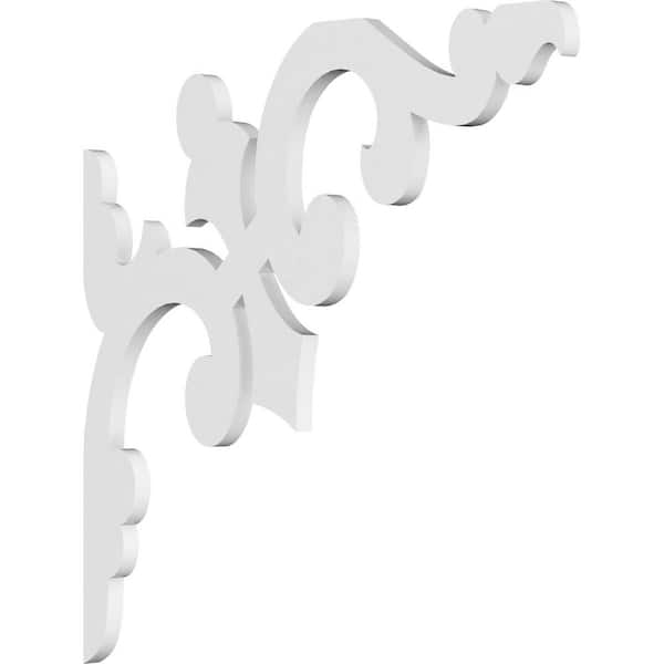 Ekena Millwork 5/8 in. W x 18 in. D PVC x 18 in. H Milton Bracket