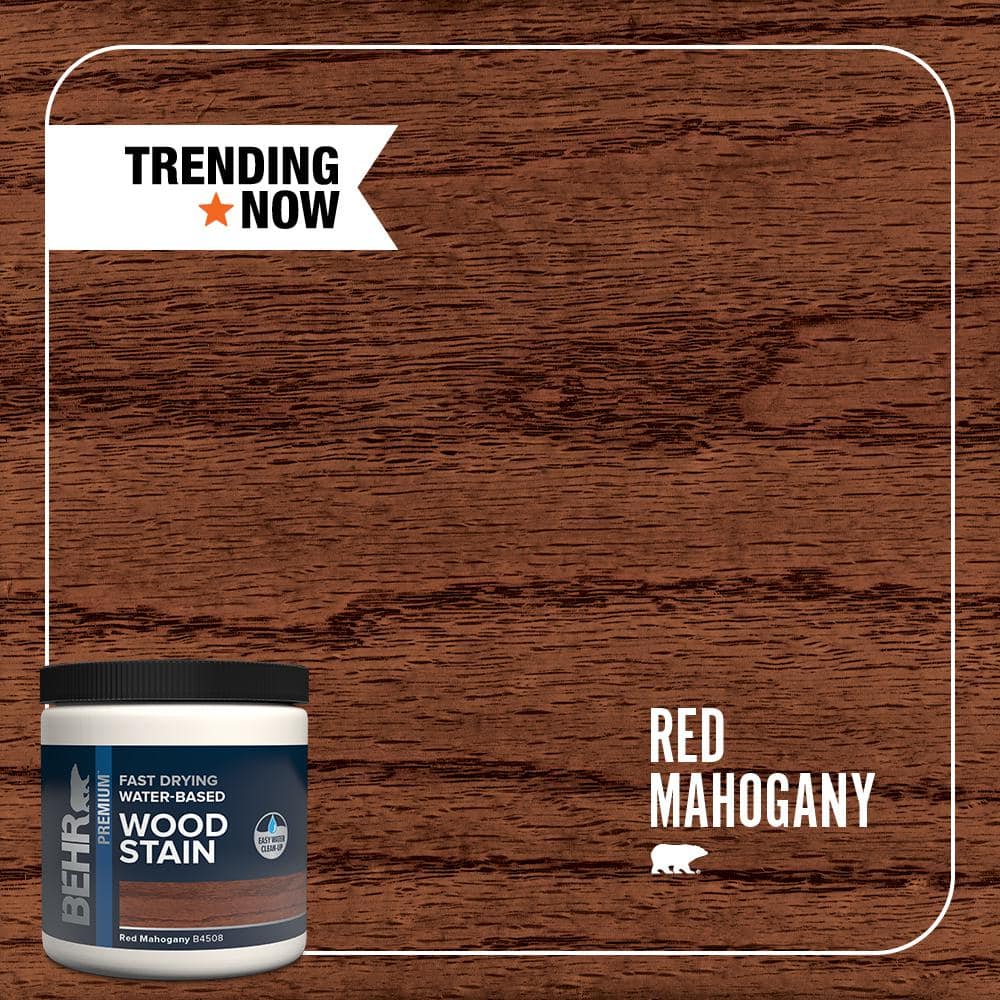 8 oz. #TIS-508 Red Mahogany Transparent Water-Based Fast Drying Interior Wo