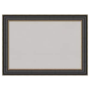 Thomas Black Bronze Framed Grey Corkboard 42 in. x 30 in. Bulletin Board Memo Board
