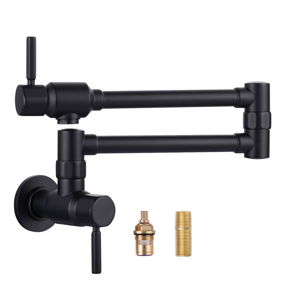 ALEASHA Wall Mounted Pot Filler in Blck AL1A56B The Home Depot